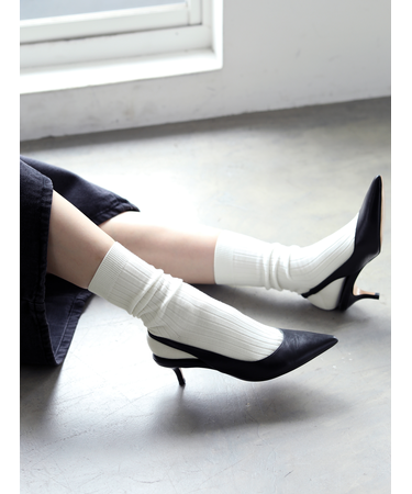 綿混6×2リブソックス