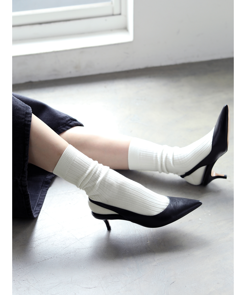 綿混6×2リブソックス