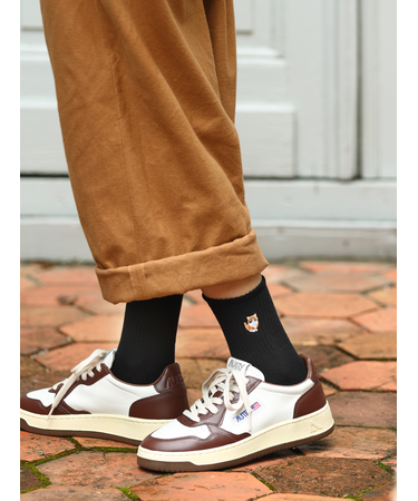 ねこ刺繍アメリブショートソックス