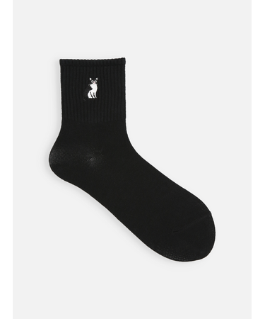 ねこ刺繍アメリブショートソックス