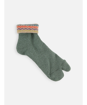 【Tabio MEN】折返し波柄パイル足袋ショート丈ソックス