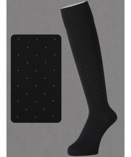 【Tabio MEN】連続シルケットピンドットロングホーズ(27.0～29.0cm)