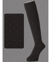 【Tabio MEN】連続シルケットピンドットロングホーズ(27.0～29.0cm)