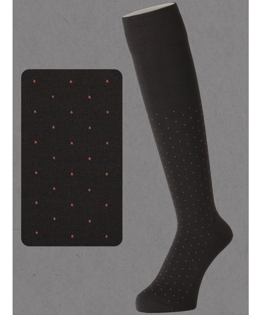 【Tabio MEN】連続シルケットピンドットロングホーズ(27.0～29.0cm)