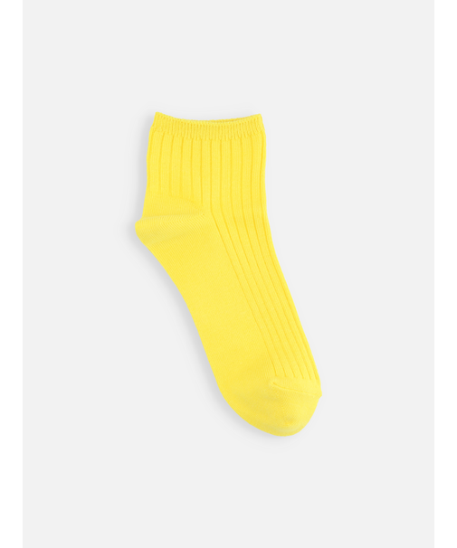 ジュニアサイズ 蛍光リブショートソックス22～24cm