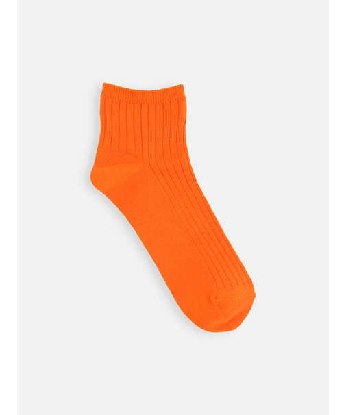 ジュニアサイズ 蛍光リブショートソックス22～24cm