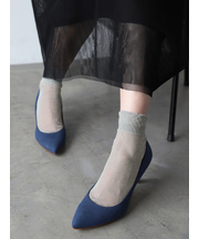 シアーグリッターラメショートソックス