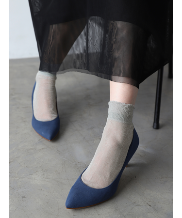 シアーグリッターラメショートソックス