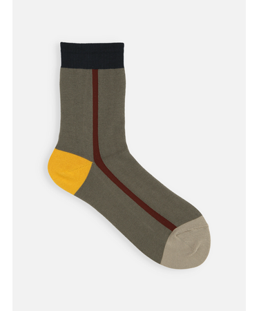 カラーブロックショートソックス