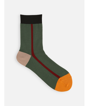 カラーブロックショートソックス