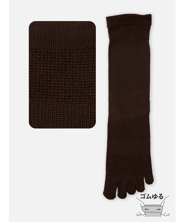 【Tabio MEN】ゴムゆるデオセル五本指クルー丈ソックス（27.0～29.0cm）