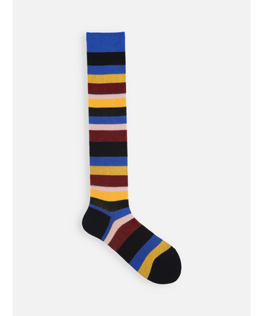 ジャカードマルチボーダーハイソックス