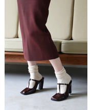 梳毛リンクスドットショートソックス