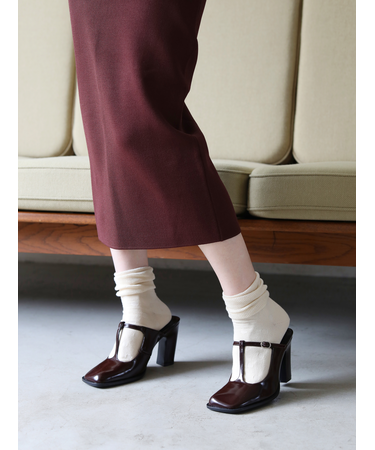 梳毛リンクスドットショートソックス