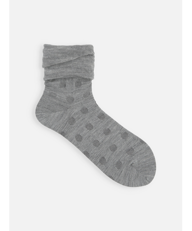 梳毛リンクスドットショートソックス