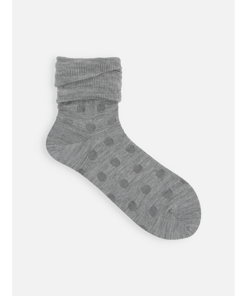 梳毛リンクスドットショートソックス