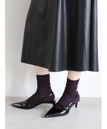 梳毛1×1リブソックス