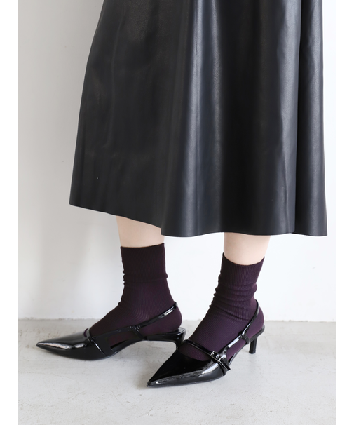 梳毛1×1リブソックス