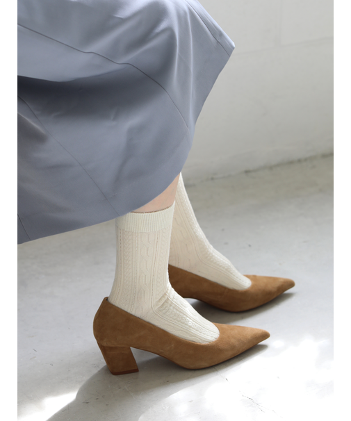 アンチピリング梳毛リンクスケーブルショートソックス