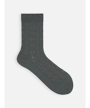 アンチピリング梳毛リンクスケーブルショートソックス