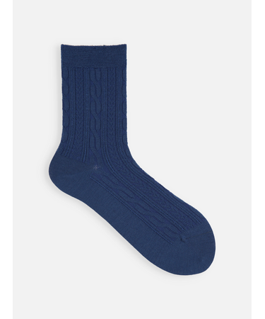 アンチピリング梳毛リンクスケーブルショートソックス