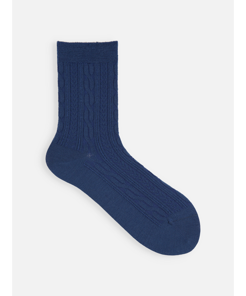 アンチピリング梳毛リンクスケーブルショートソックス