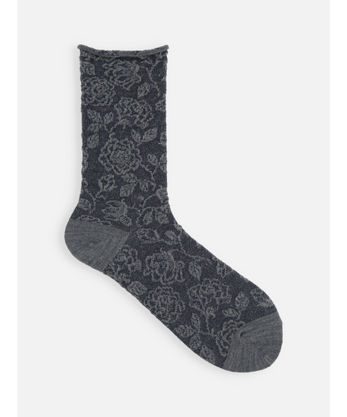 ミドル毛混フロートロールソックス