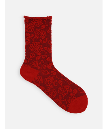 ミドル毛混フロートロールソックス