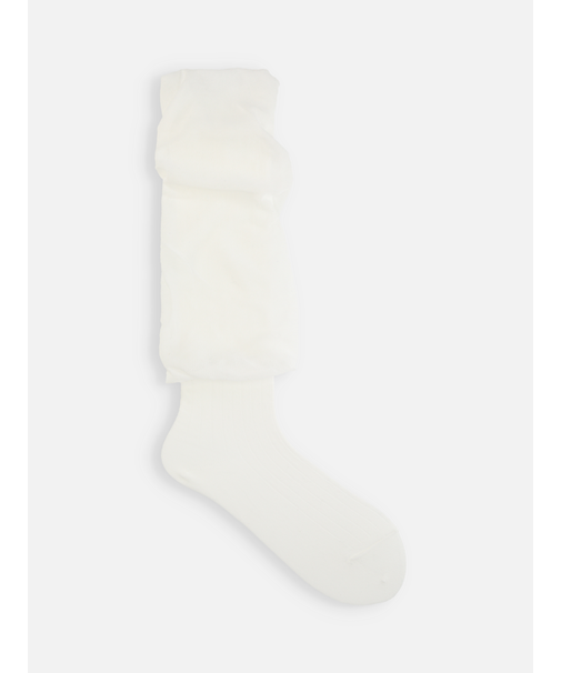 トップゆるゆるリブニーハイソックス