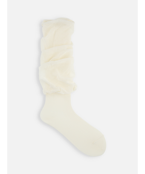 トップゆるゆるリブニーハイソックス