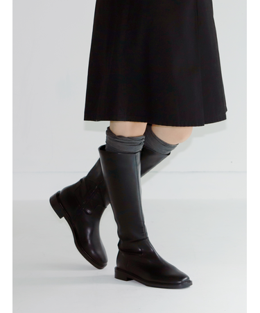 トップゆるゆるリブニーハイソックス