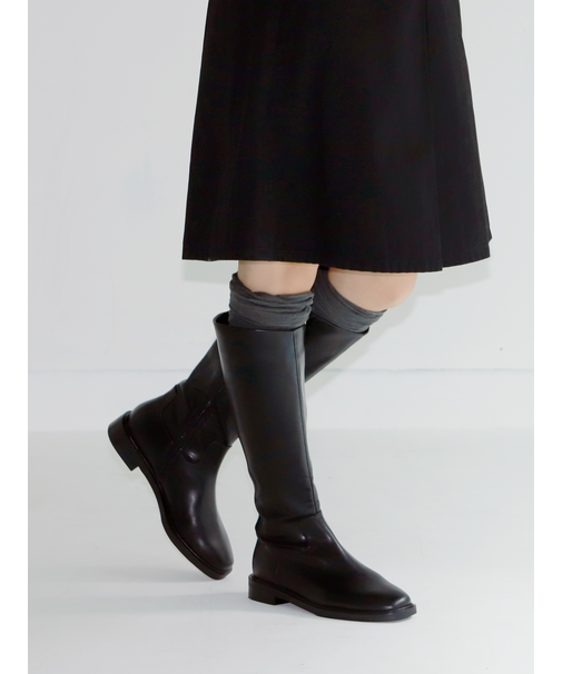 トップゆるゆるリブニーハイソックス