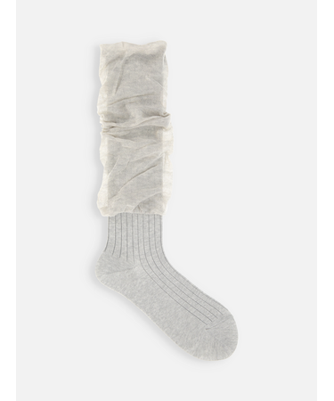 トップゆるゆるリブニーハイソックス