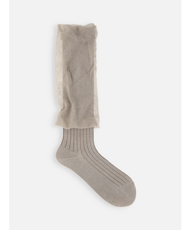 トップゆるゆるリブニーハイソックス