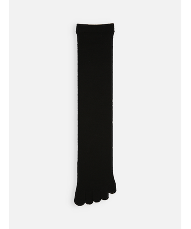 梳毛五本指ハイソックス