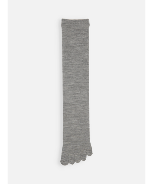 梳毛五本指ハイソックス