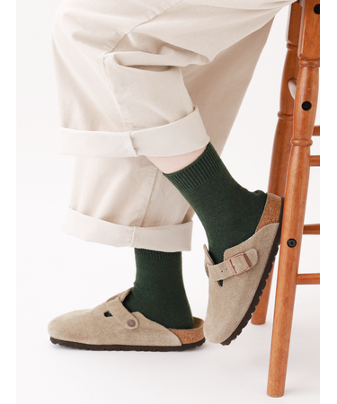 紡毛ベタショートソックス