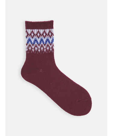 紡毛トップノルディックショートソックス