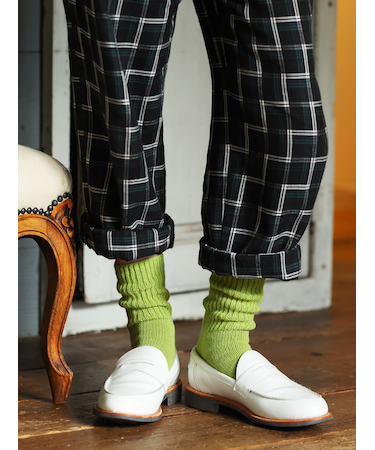 紡毛ローゲージリブベタソックス