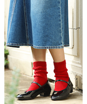 紡毛ローゲージリブベタソックス