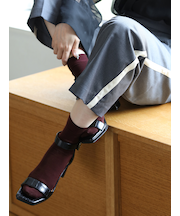 ハイゲージ梳毛ベタショートソックス