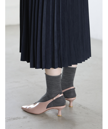 ハイゲージ梳毛ロールショートソックス