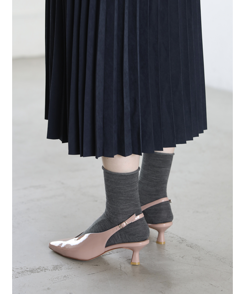ハイゲージ梳毛ロールショートソックス