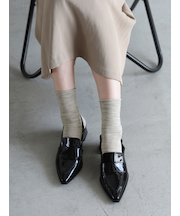 ハイゲージ梳毛ロールショートソックス