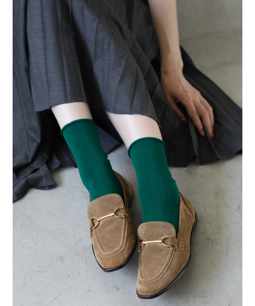 ハイゲージ梳毛ロールショートソックス