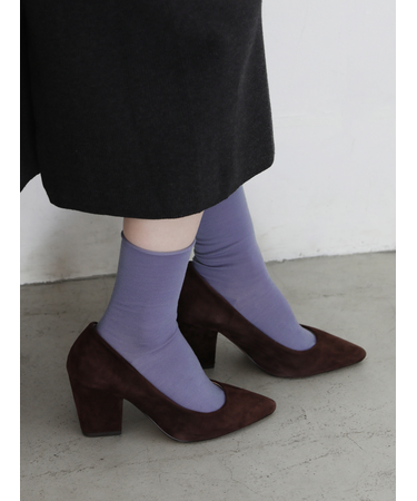 ハイゲージ梳毛ロールショートソックス