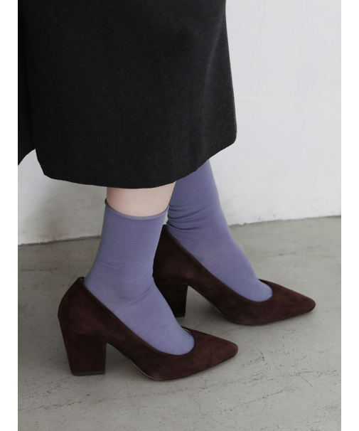 ハイゲージ梳毛ロールショートソックス