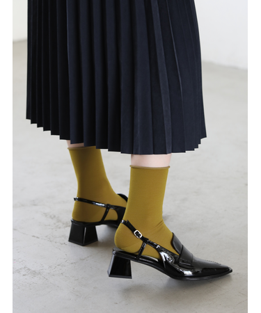 ハイゲージ梳毛ロールショートソックス