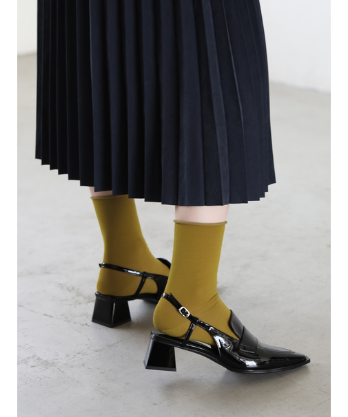 ハイゲージ梳毛ロールショートソックス