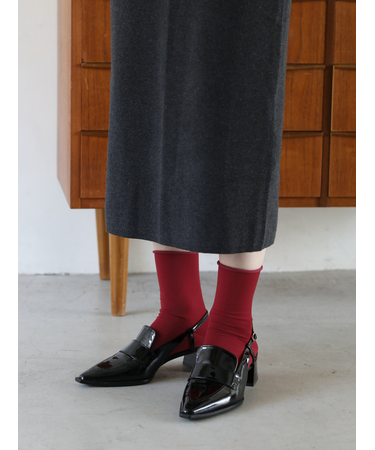 ハイゲージ梳毛ロールショートソックス